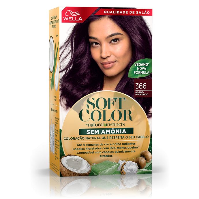 Tinta de Cabelo Soft Color Bordô Profundo 366